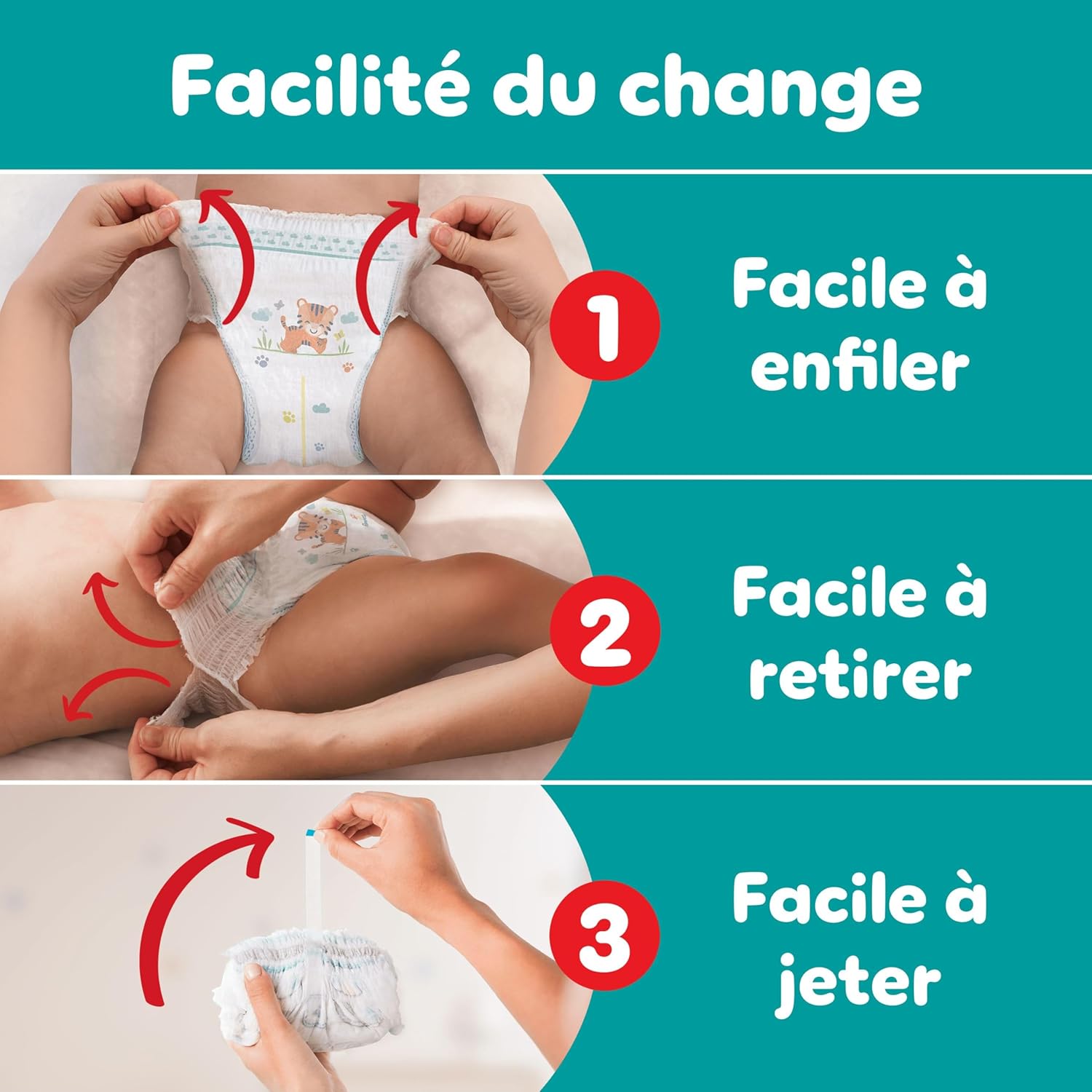 Thumbnail 6 de Couches-culottes Pampers Baby-Dry Pants Taille 5 (11-17 kg) – Protection 360° anti-fuites, lot Family Pack