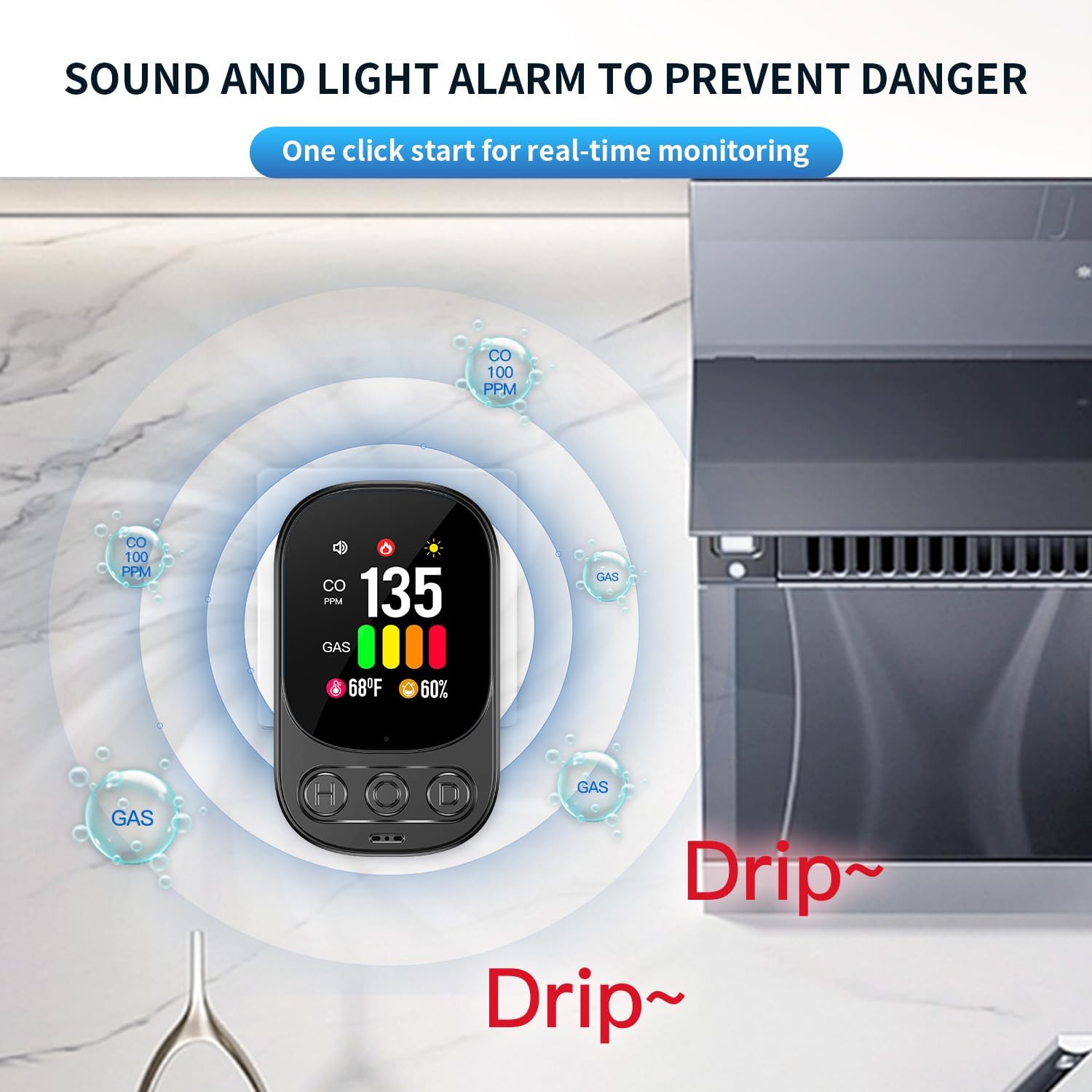 Thumbnail 4 de Gedsffati HD08-G Rilevatore di gas e CO con spina 🛡