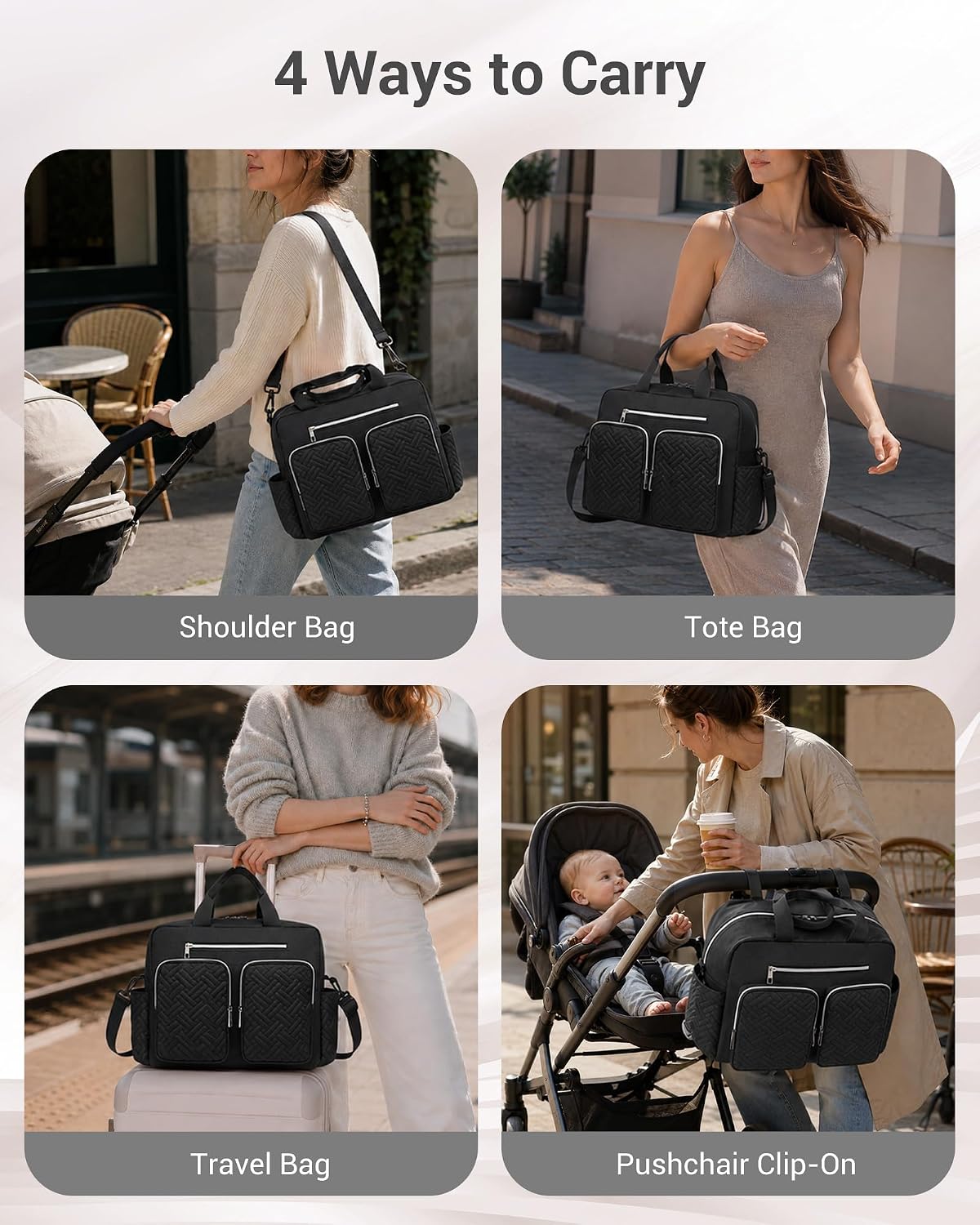 Thumbnail 4 de Kono Baby Changing Bag: Multifunction Nappy Bag with Portable Changing Mat