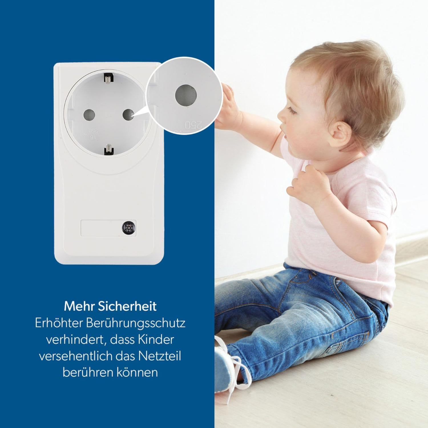 Thumbnail 2 de UNITEC Funkfernschalterset Indoor mit Selbstlernfunktion – 3 Steckdosen + Fernbedienung, weiß