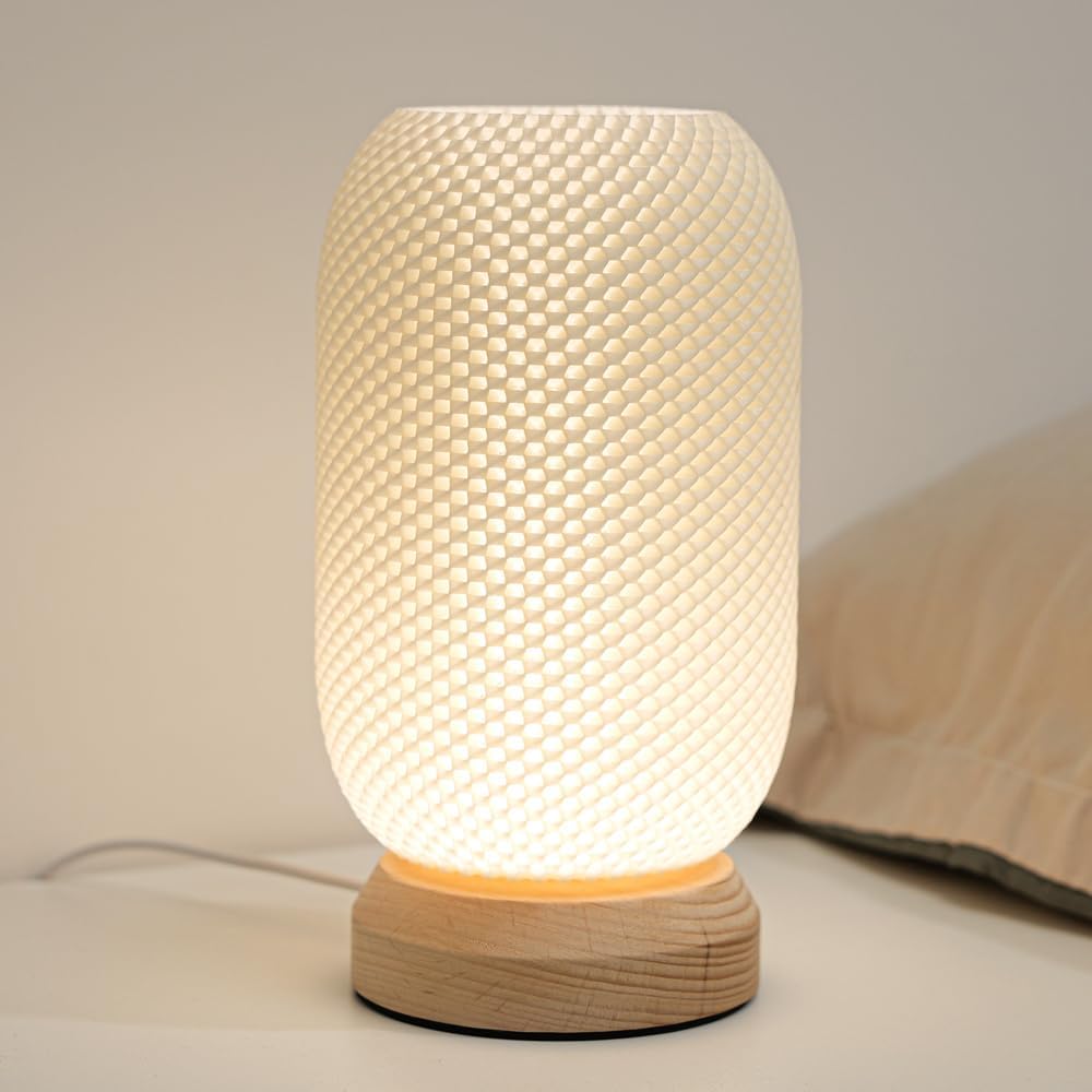 Detalle de ANLAIBO Bedside Table Lamp for Bedroom – 3-Colour Temperature, Dimmable, Compact Night Light