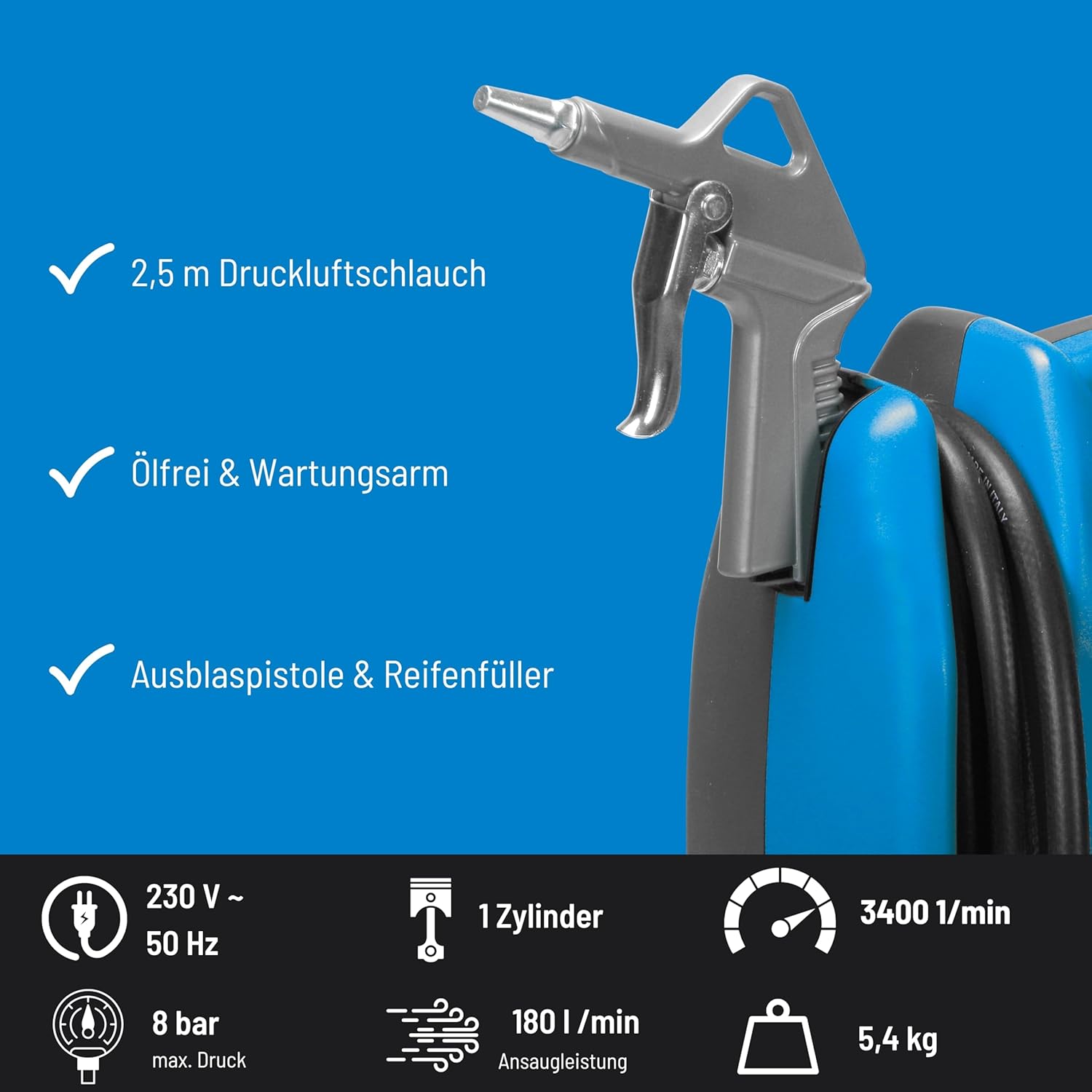 Thumbnail 2 de Güde Kompressor Airpower 180/08 Ölfrei