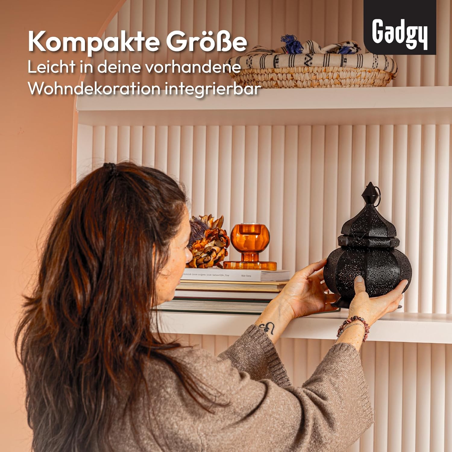 Thumbnail 1 de Gadgy Lampada Orientale in Metallo 26 cm con effetto ombra