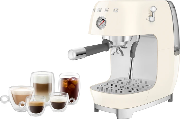 Thumbnail 11 de Smeg ECF03CREU Creme: Espressomaschine mit Manometer, cremigem Cappuccino und Latte Art