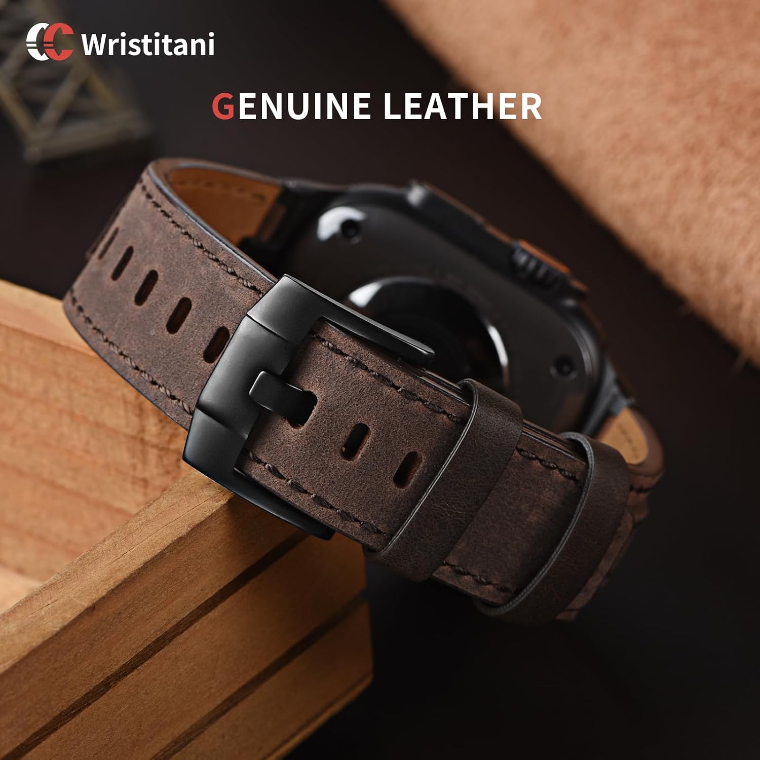 Detalle 2 de Wristitani Apple Watch Armband Leder 42–49 mm