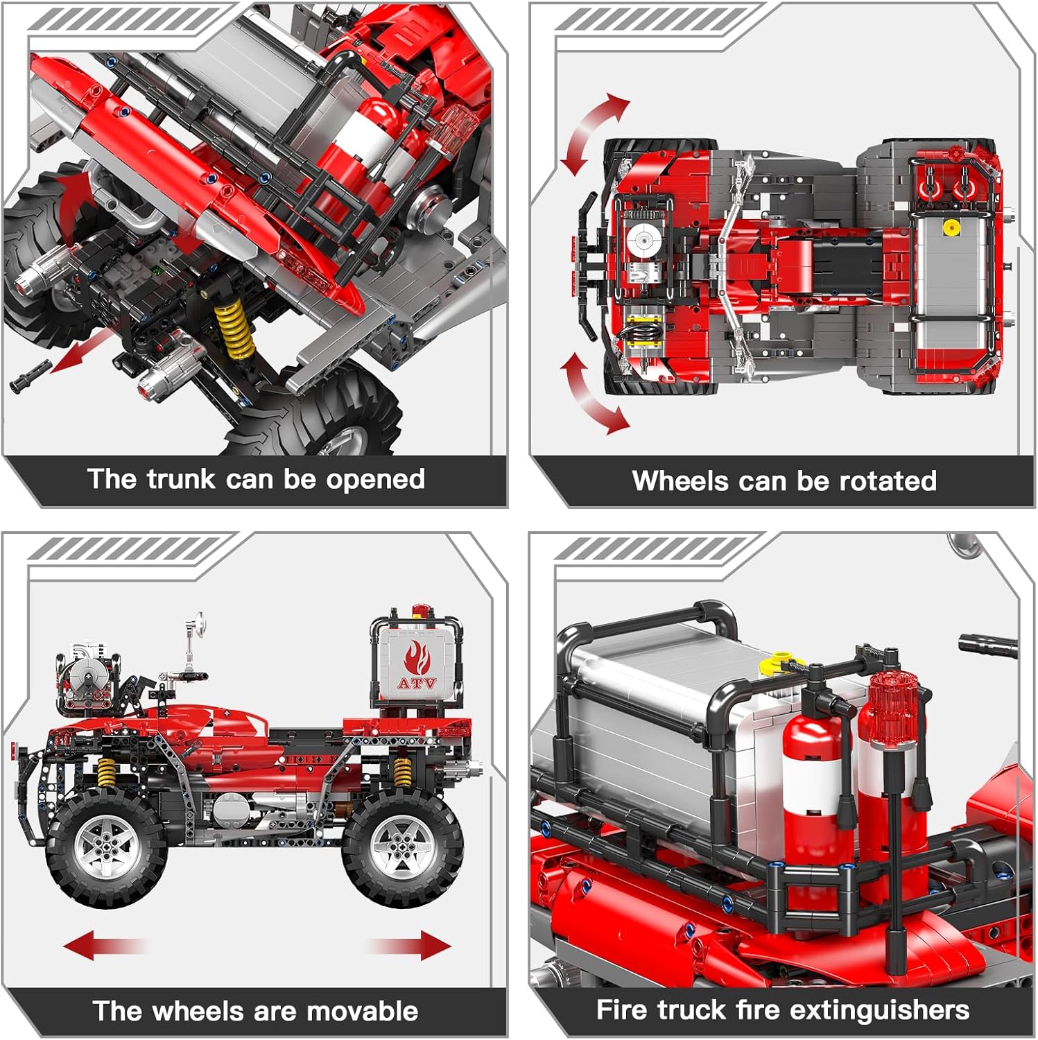Detalle de Feuerwehr-Motorrad Bauset 2100 Teile 23003