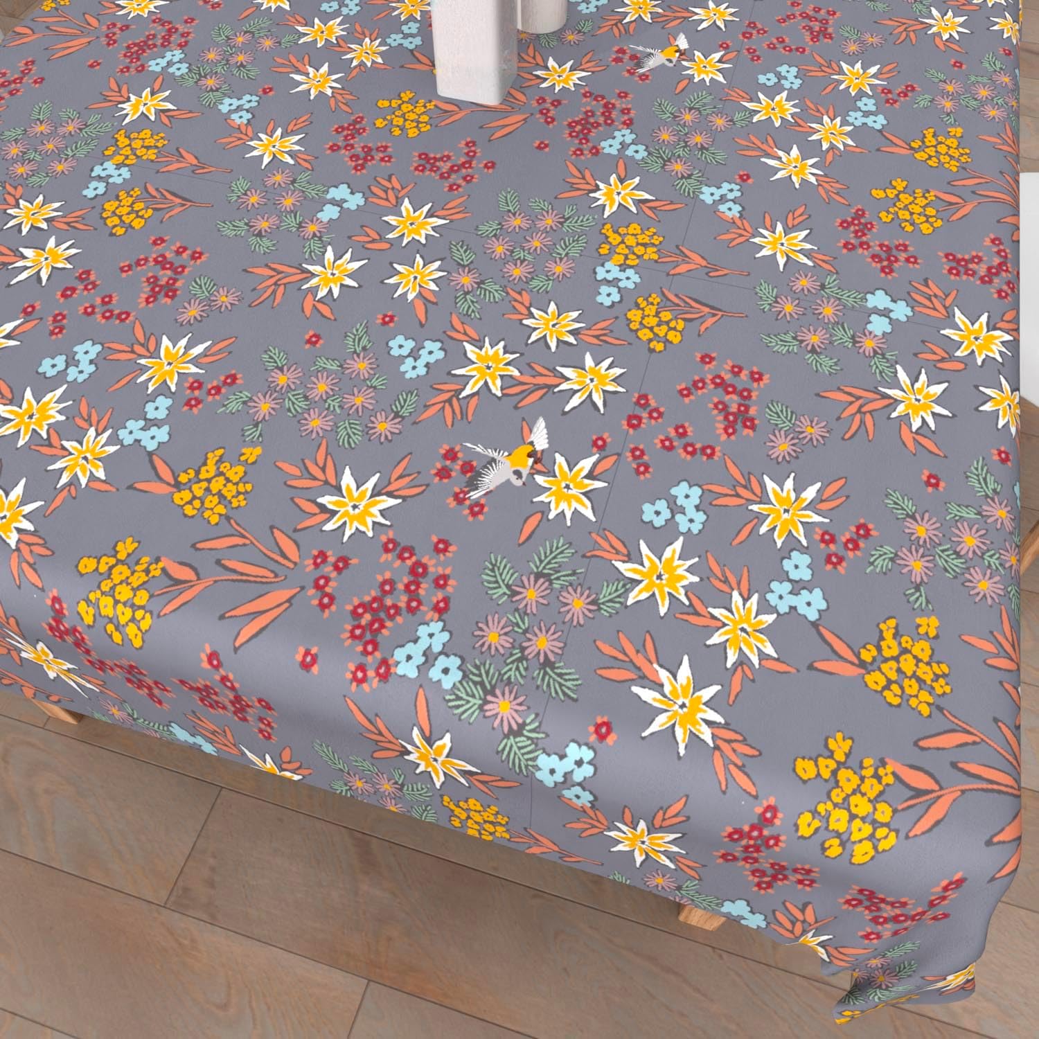Detalle 2 de Soleil d’ocre Tovaglia stampata antimacchia quadrata 180x180 cm Artemis