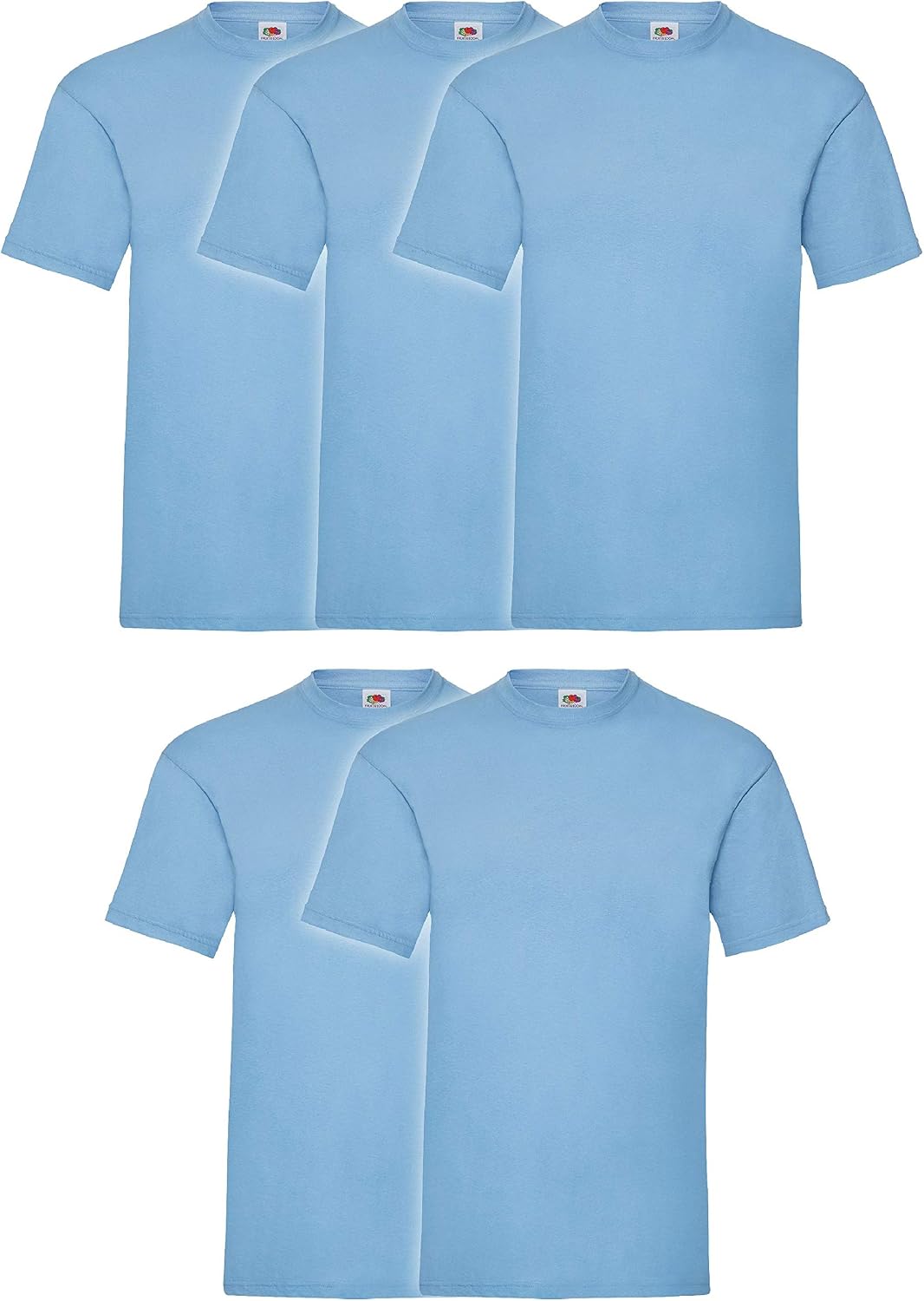 Detalle de Fruit of The Loom Iconic Tee, Lightweight Ringspun 5 Pack – T-Shirt Uomo Bianco (White 30) XL