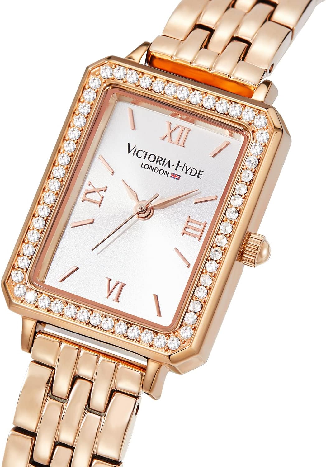 Detalle 2 de VICTORIA HYDE orologio rettangolare da donna verde con quadrante analogico al quarzo e cinturino in acciaio inox