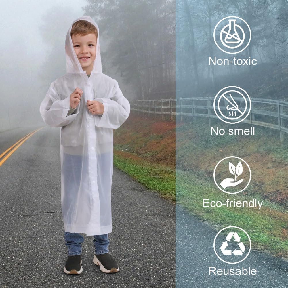Thumbnail 6 de Vicloon rain poncho waterproof kinderregenponcho met capuchon, herbruikbaar