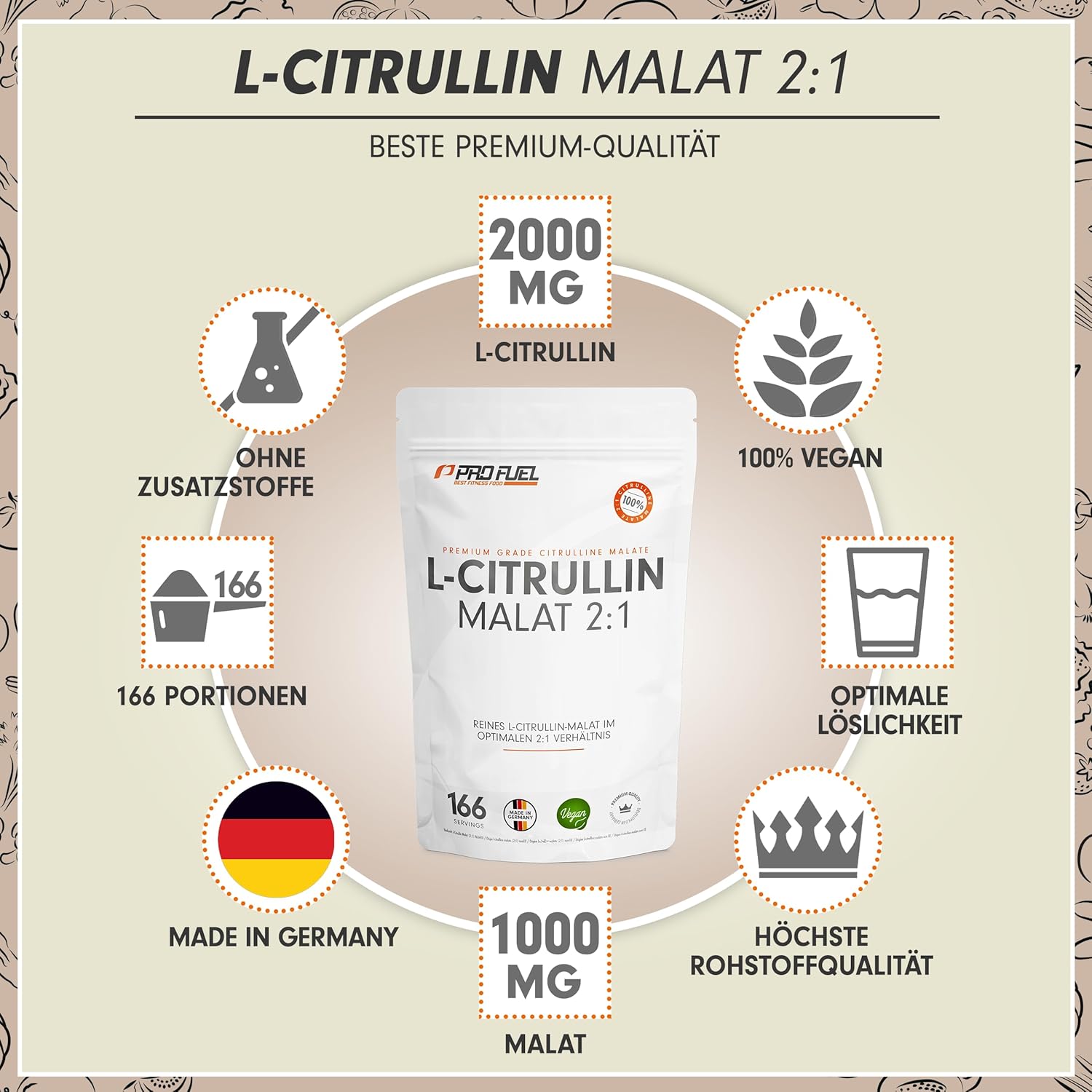Thumbnail 1 de L-Citrullin-Malat 500 g Pulver 2:1