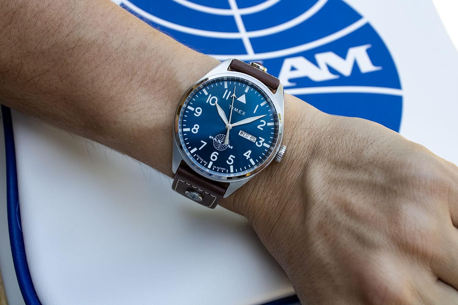 Detalle de Timex Pan Am Quartz homme bracelet cuir