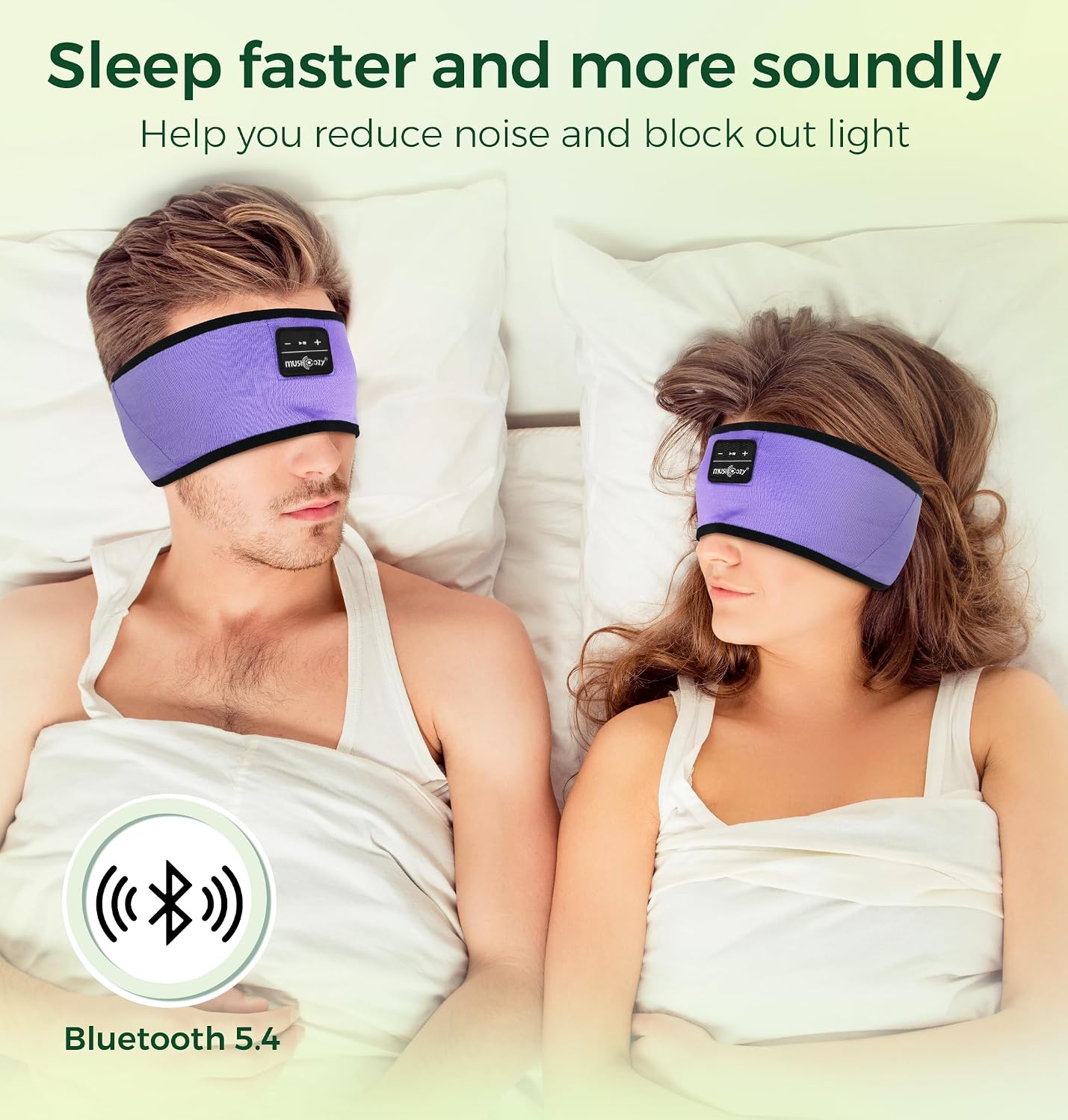 Detalle de MUSICOZY sleep headphones BT 5.4