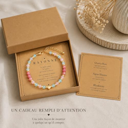 Thumbnail 4 de Lueaurra Bracelet Femme – Pierre Naturelle, Cadeau Élégant pour Femme