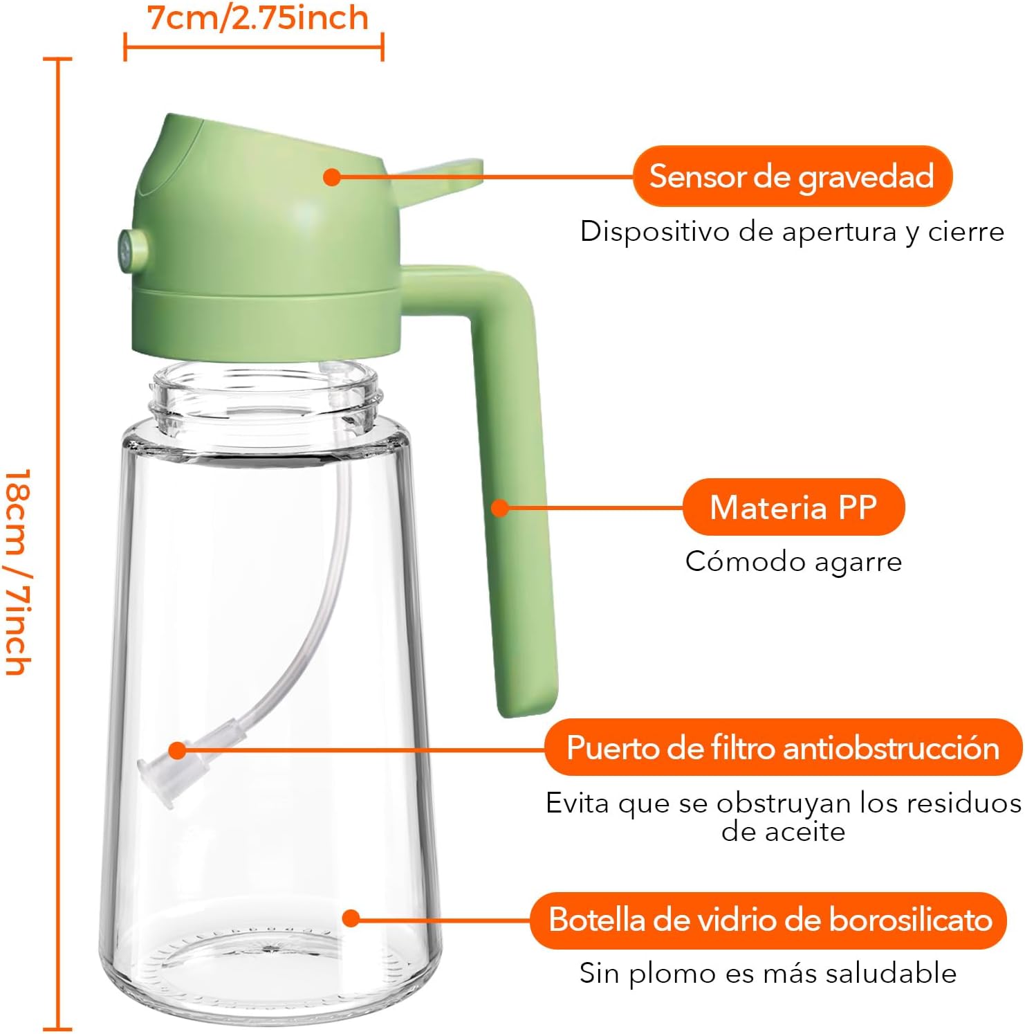 Thumbnail 7 de YARRAMATE Pulverizador de Aceite de Cocina 🌿 17 oz