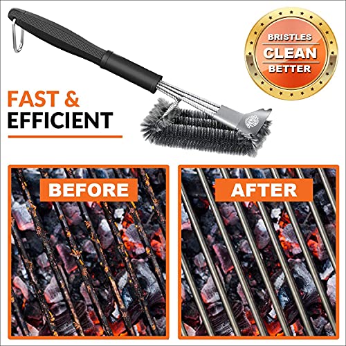 Thumbnail 5 de Grill Guard 18'' Premium Stainless Steel Grill Cleaning Brush & Scraper