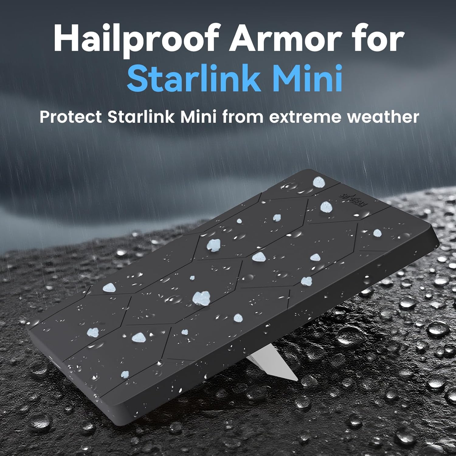 Thumbnail 1 de STARGEAR Starlink Mini Protective Cover Case (Hailproof Silicone, Waterproof & Shockproof) — Black