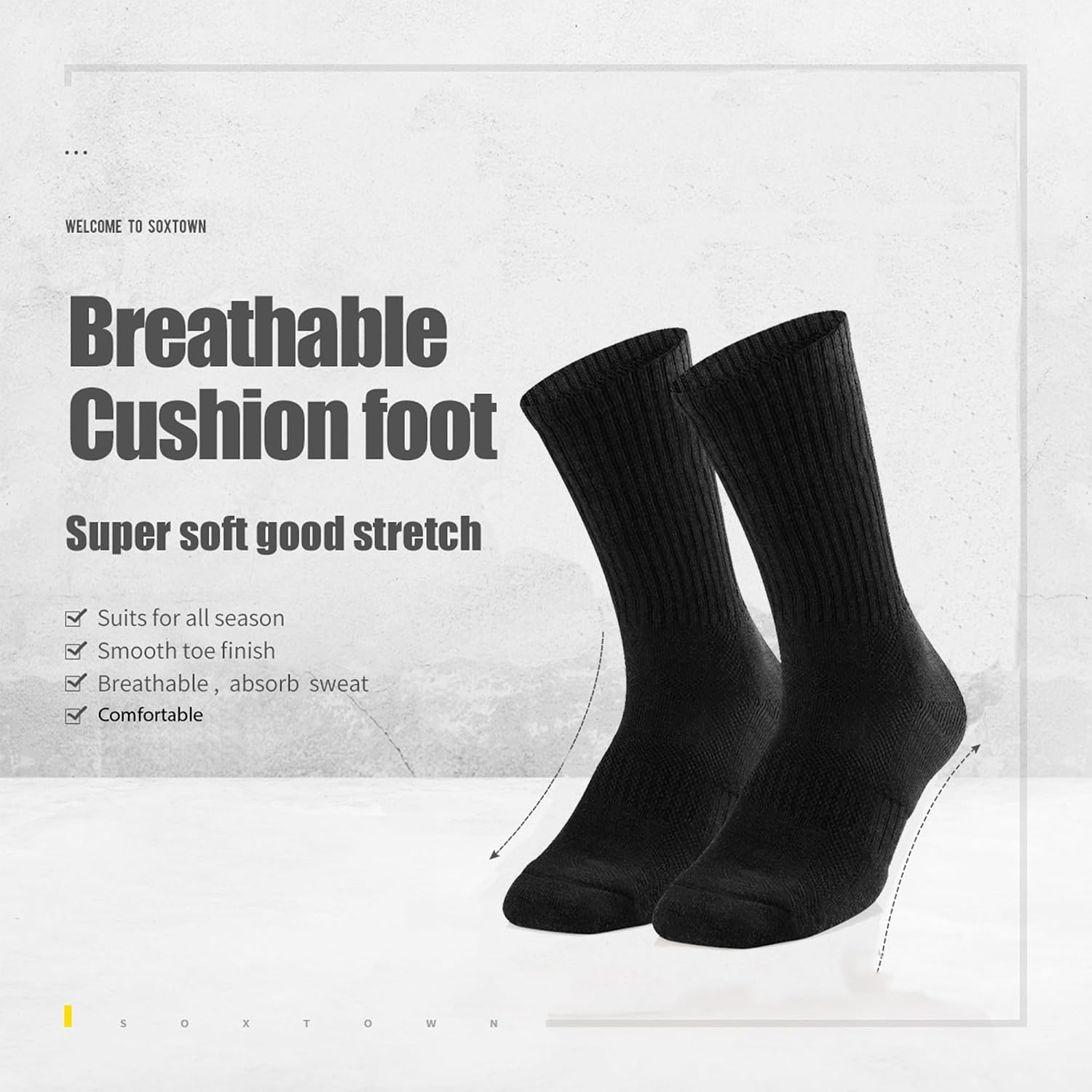 Detalle 2 de SOX TOWN Cushioned Crew Socks