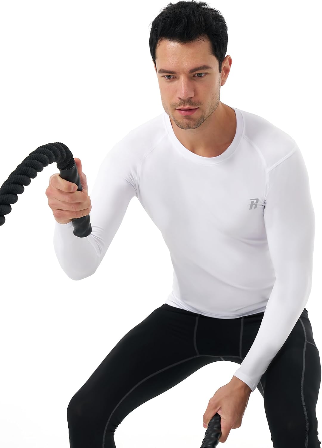Detalle de Runhit Men's Long Sleeve Compression Shirt, UPF 50+ Sports Rash Guard