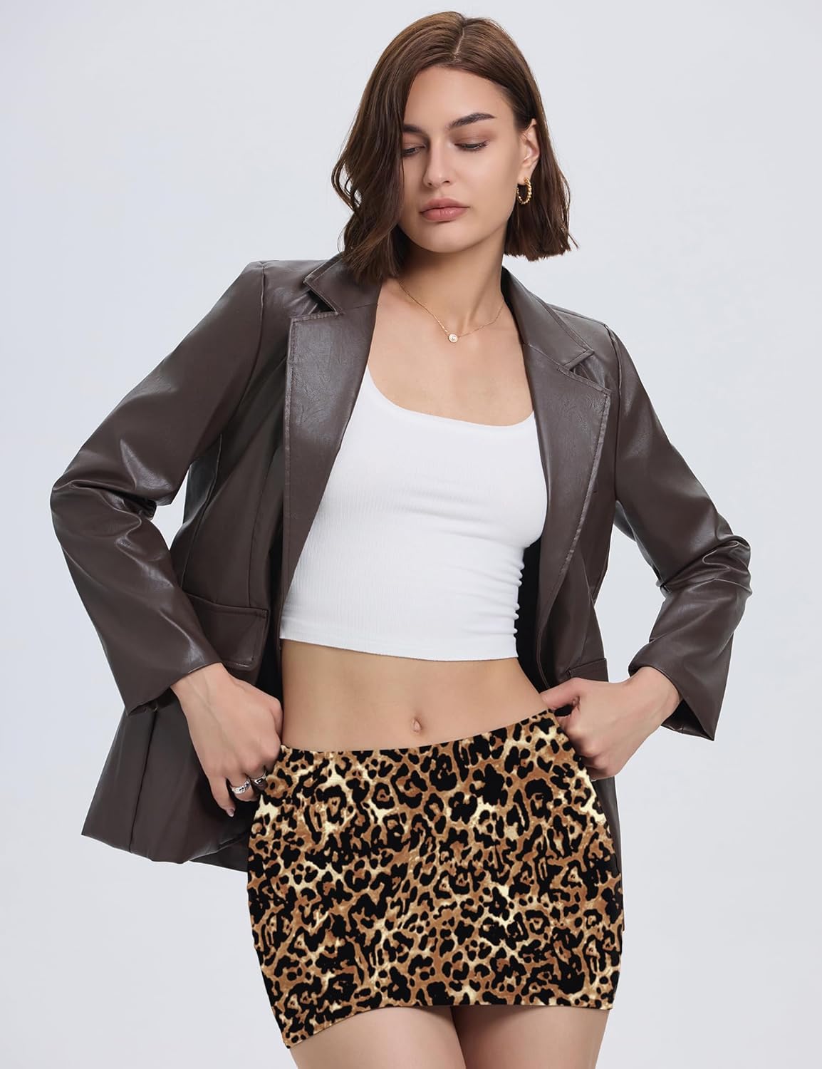 Thumbnail 4 de Rapbin Minirock für Damen mit integrierten Shorts (Bleistift-/Tube-Optik) – dehnbar für Sommer, Herbst & Events