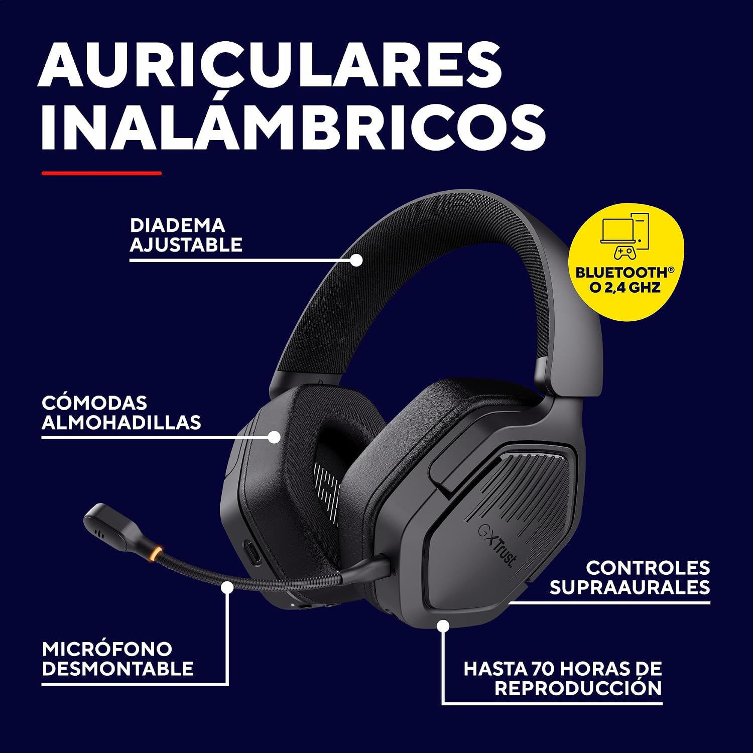 Thumbnail 1 de GXTrust 1493 Ravox Auriculares gaming 50 mm, 70 h