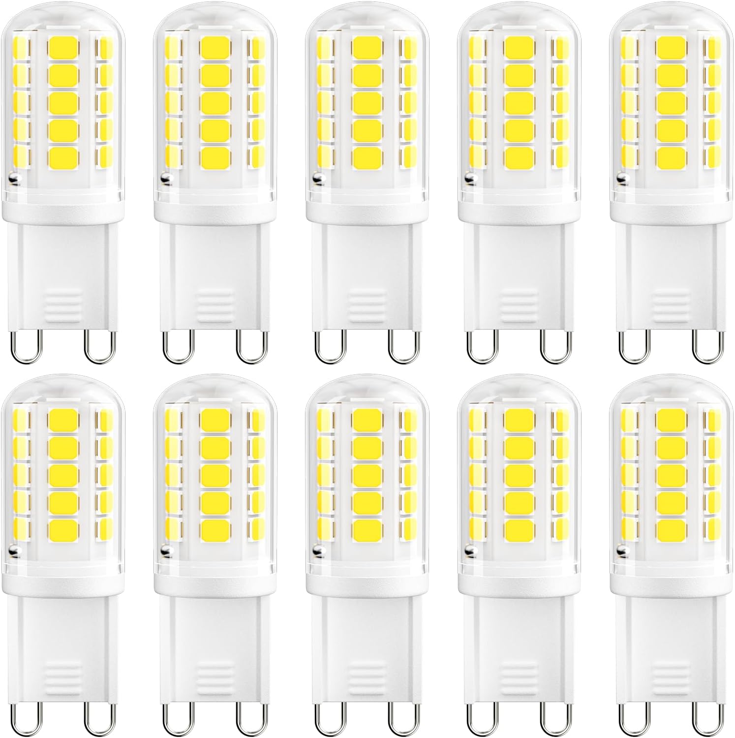 Detalle de DiCUNO G9 LED Bulbs, 4W, 400 Lumens, 6000K Daylight, 10-Pack