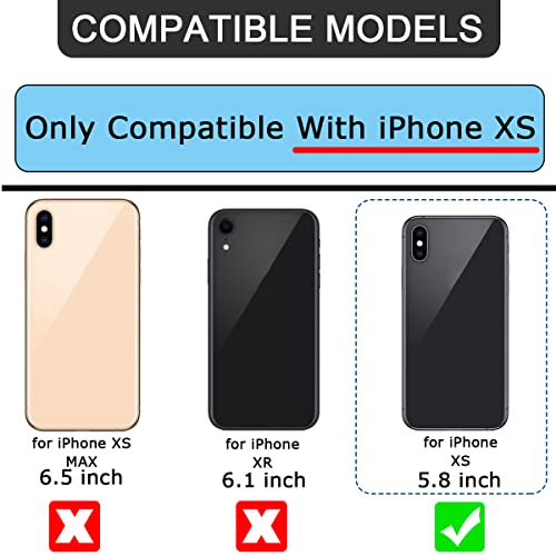 Detalle de ZHUROUPU Vidrio de Cubierta Trasera para iPhone XS — Kit de Reparación Profesional con Adhesivo Preinstalado