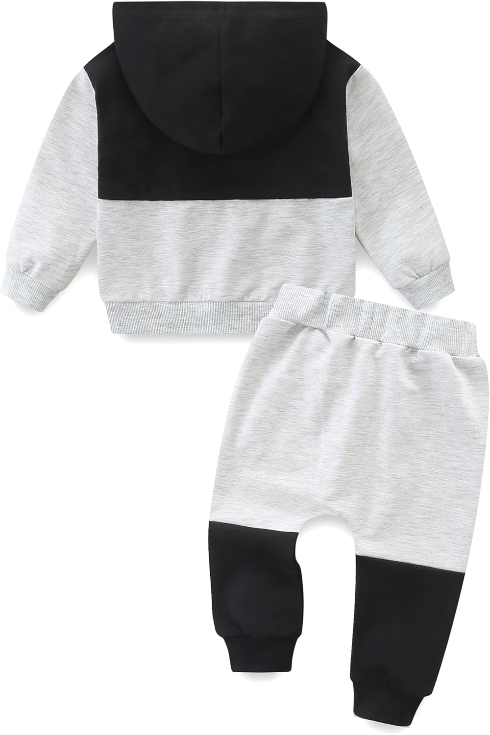 Detalle 2 de KIDDLETOWN Baby Long Sleeve Hoodie Tops Pants Set 2PC for Boys – Breathable Cotton Blend Tracksuit