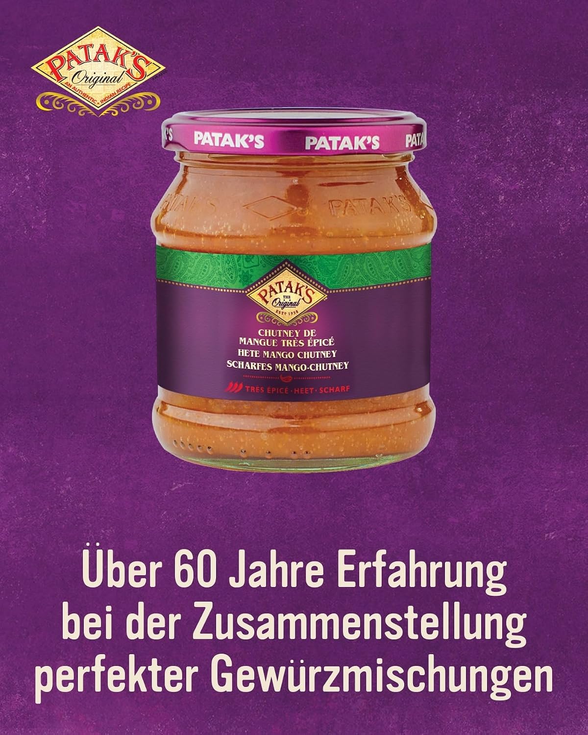 Thumbnail 1 de Patak's Mango Chutney, scharf, 340 g – authentischer Geschmack aus Mango und Gewürzen