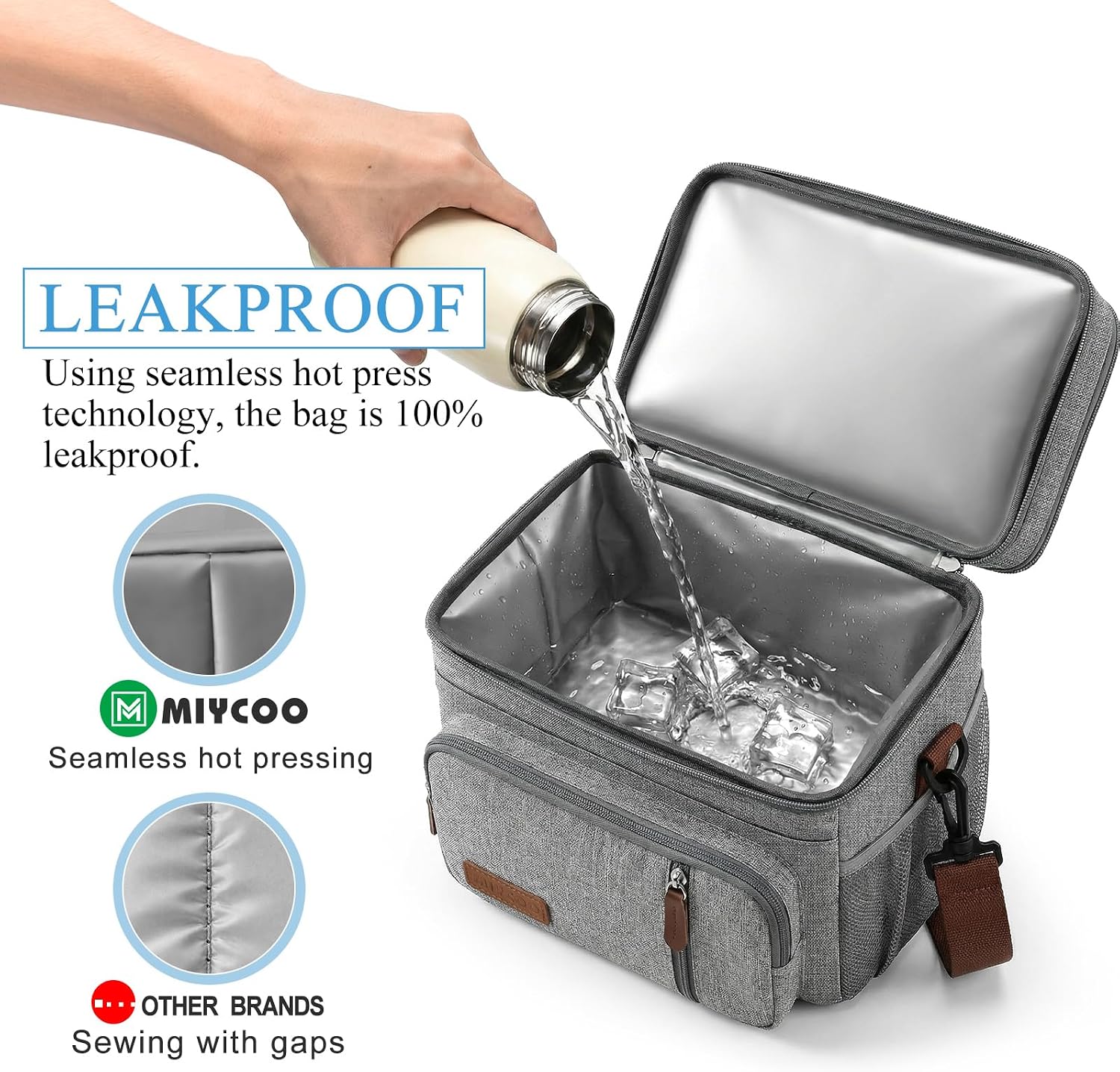 Thumbnail 3 de MIYCOO Lunch Bag & Lunch Box 15L Grey