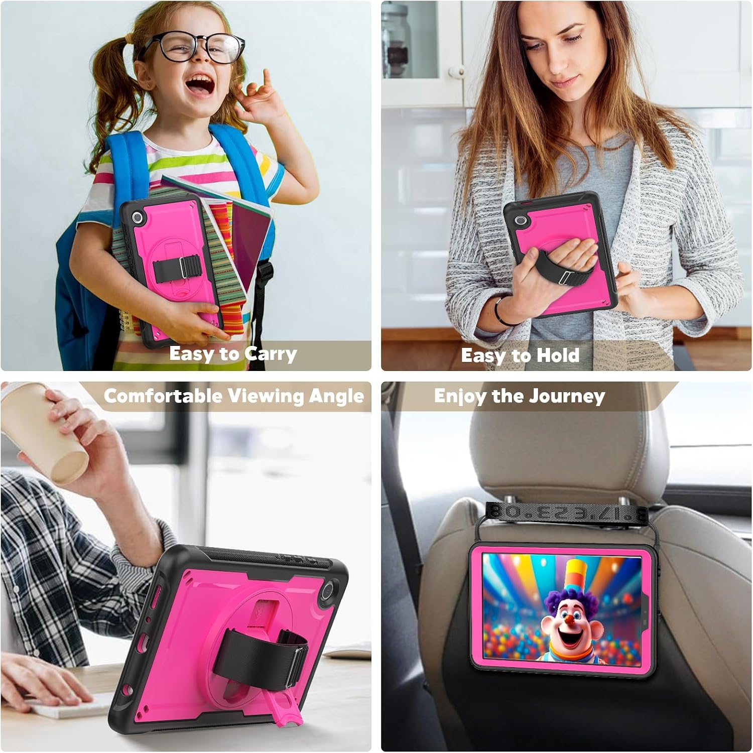 Detalle de Timecity Schutzhülle für Samsung Galaxy Tab A9 8,7 Zoll (2023) – dreilagiger Schutz, 360°-Stand und Zubehör