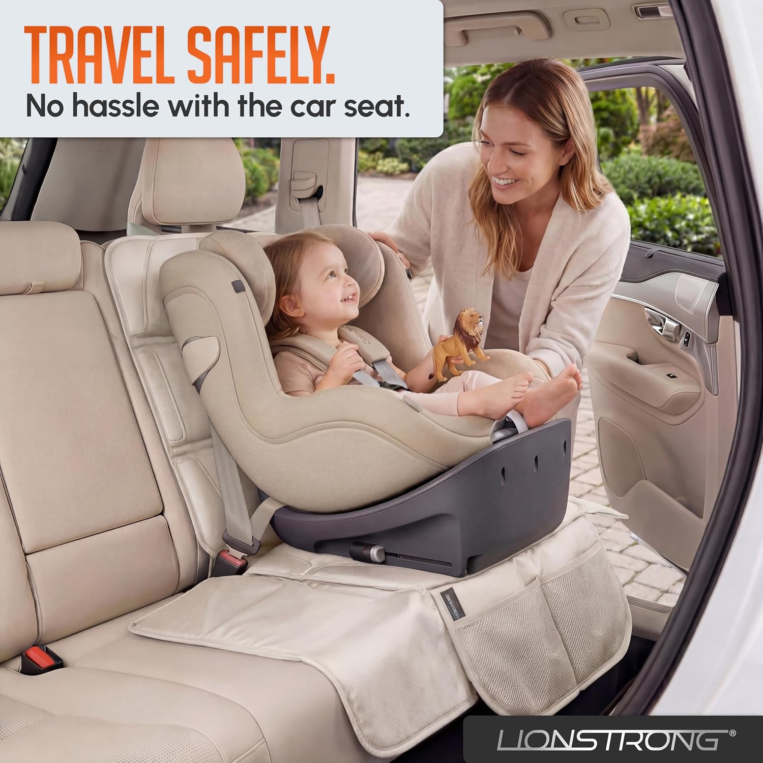 Detalle 2 de LIONSTRONG LS-KUWIDEW1-US Extra-Big Car Seat Protector, ISOFIX Compatible