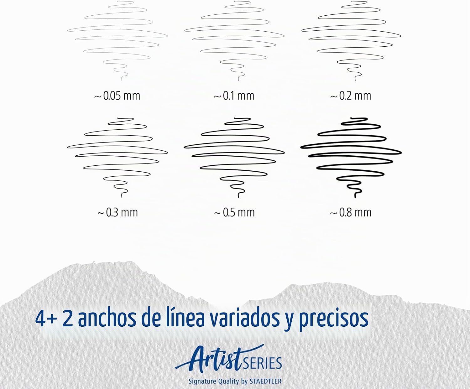 Thumbnail 4 de Staedtler 308 SB6P Fineliner Pigment - Estuche 6 Negro ✍