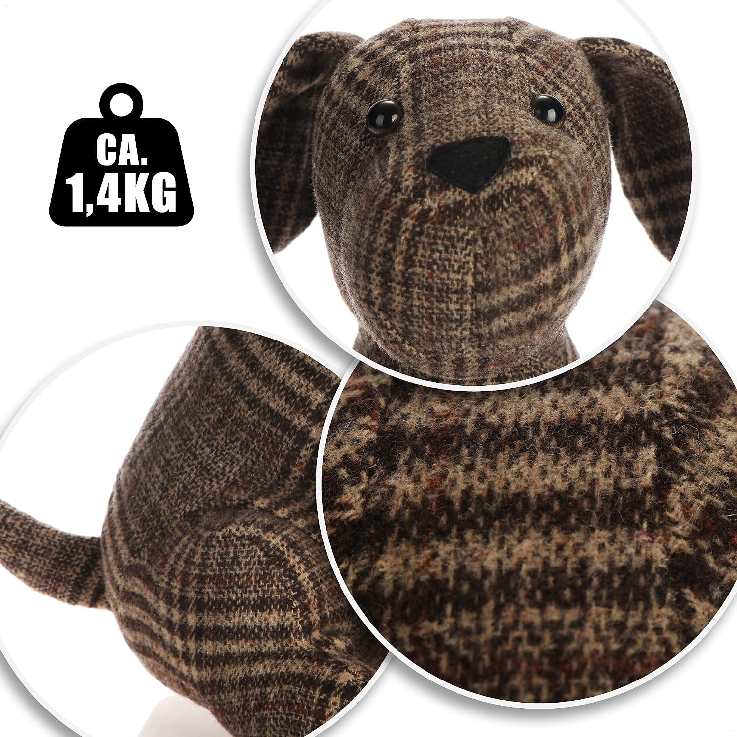 Thumbnail 3 de Fermaporta com-four® pesante con design Cane Baloo (1,4 kg) per porte e finestre