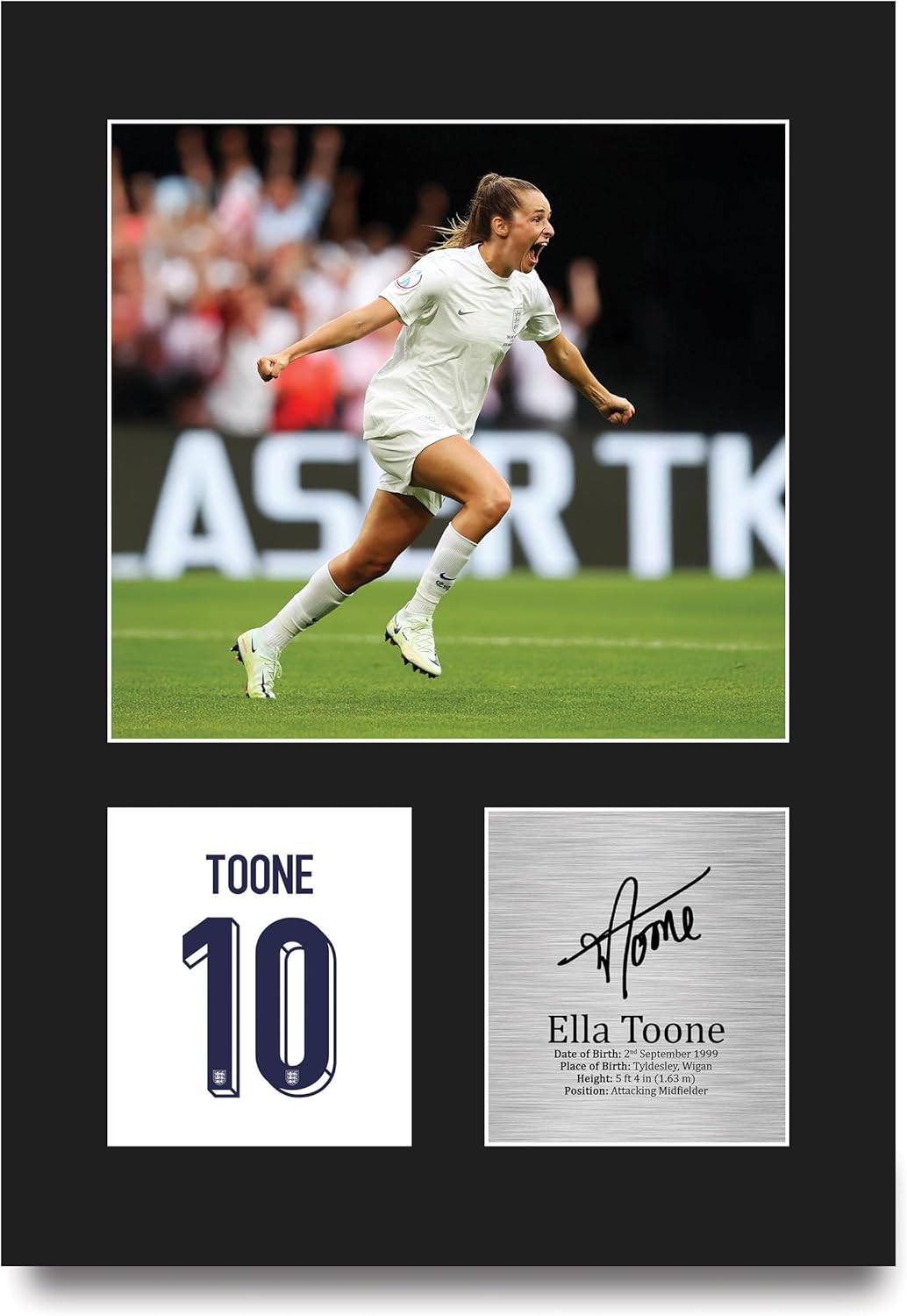 Thumbnail 4 de HWC Trading Ella Toone England A4 portrait framed signed autograph picture for football fans