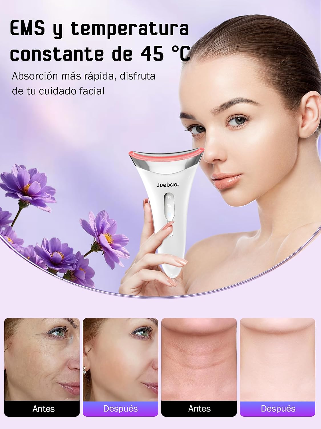 Detalle 2 de Masajeador Facial Eléctrico Antiarrugas 45°C