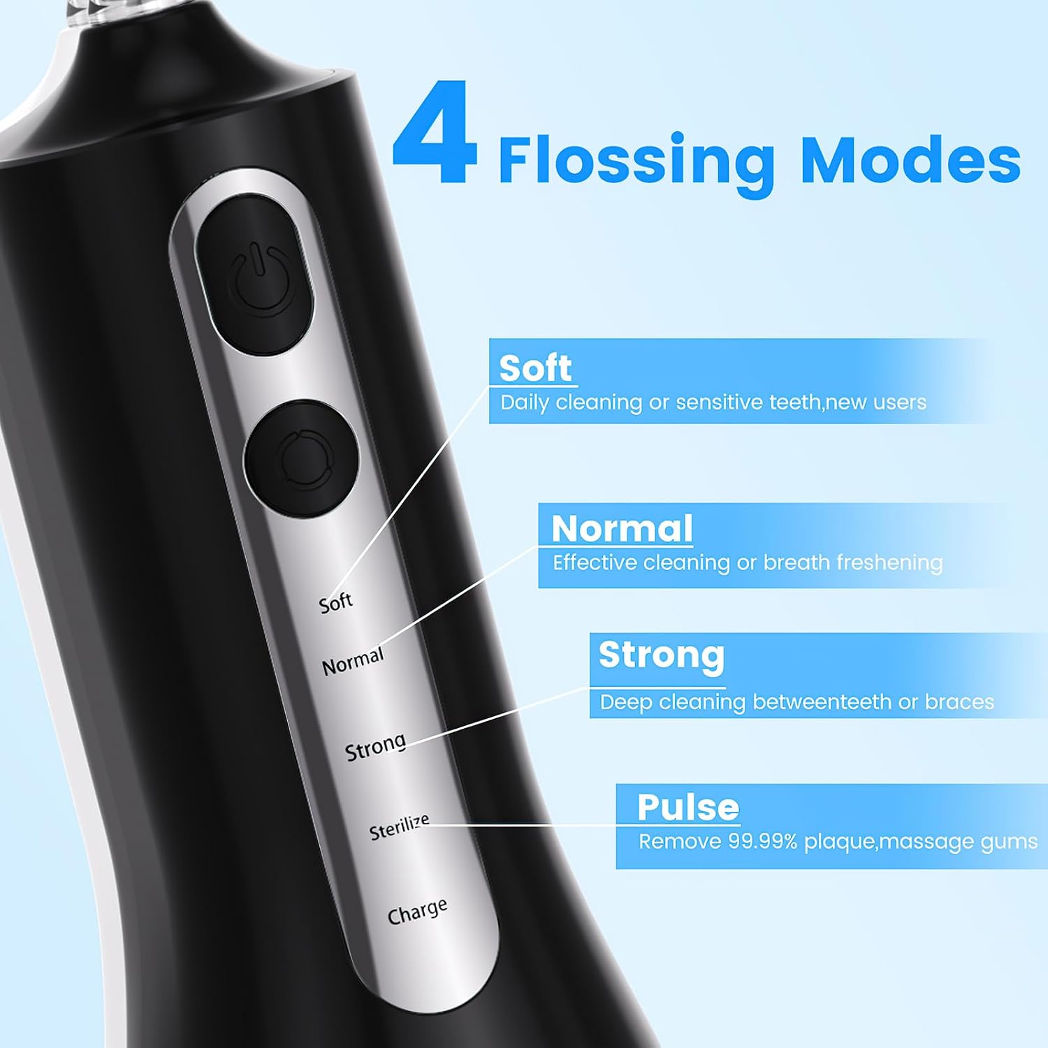 Thumbnail 1 de Zephis Cordless Water Flosser with 4 Modes, 4 Jet Tips & IPX7 Waterproof Tank