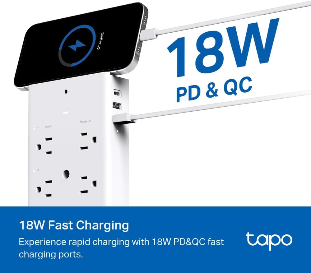 Thumbnail 2 de TP-Link Tapo P306 3-outlet Smart Plug with USB-A/C 🔌