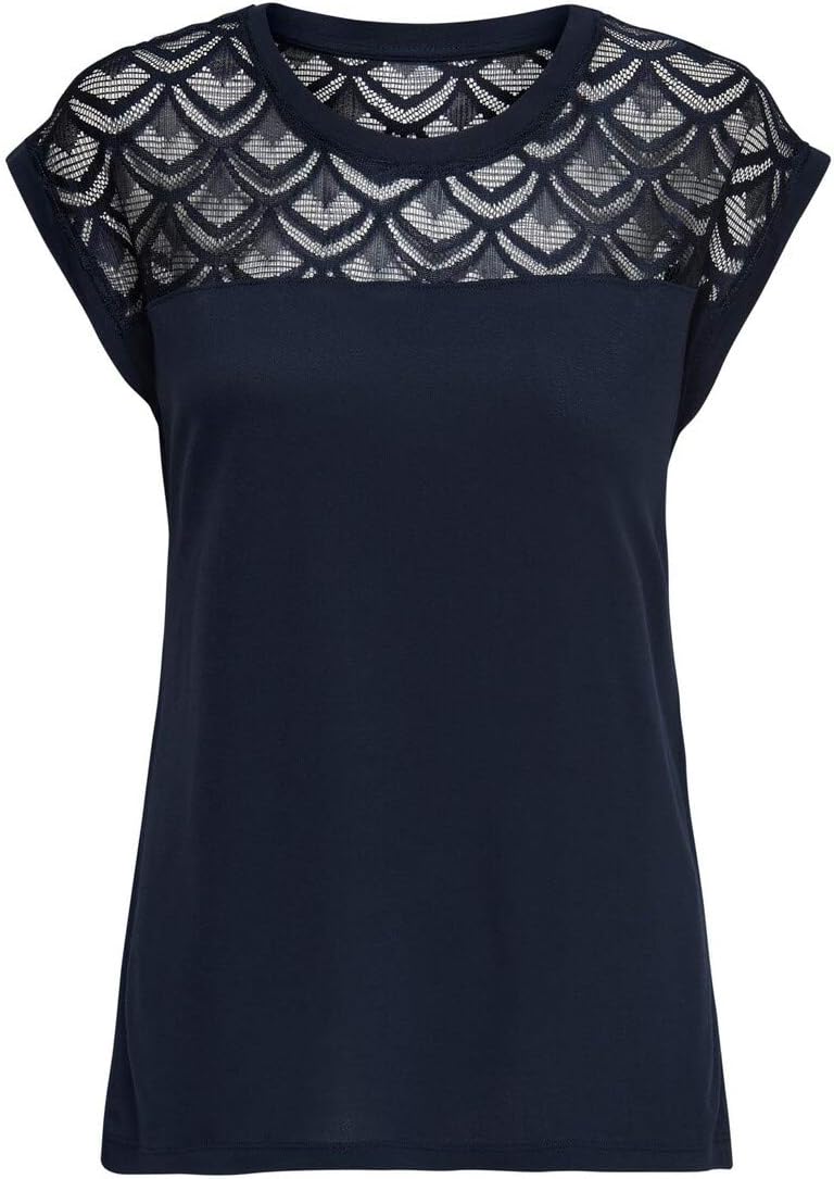 Thumbnail 4 de ONLY Damen Onlnicole Life S/S Mix Top NOOS JRS T-Shirt mit Spitzen-Detail