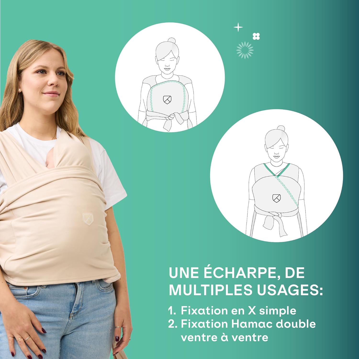 Thumbnail 5 de Koala Babycare Cuddle Band 2.0 écharpe de portage bébé élastique (jusqu’à 15 kg), ajustable et unisexe