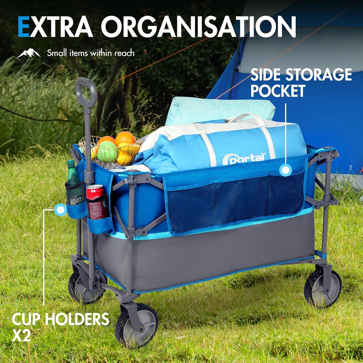 Thumbnail 3 de PORTAL XL Deeper Festival Trolley on Wheels 300L: Heavy-Duty Foldable Cart for Outdoor Kitchens, Gardens and Beaches