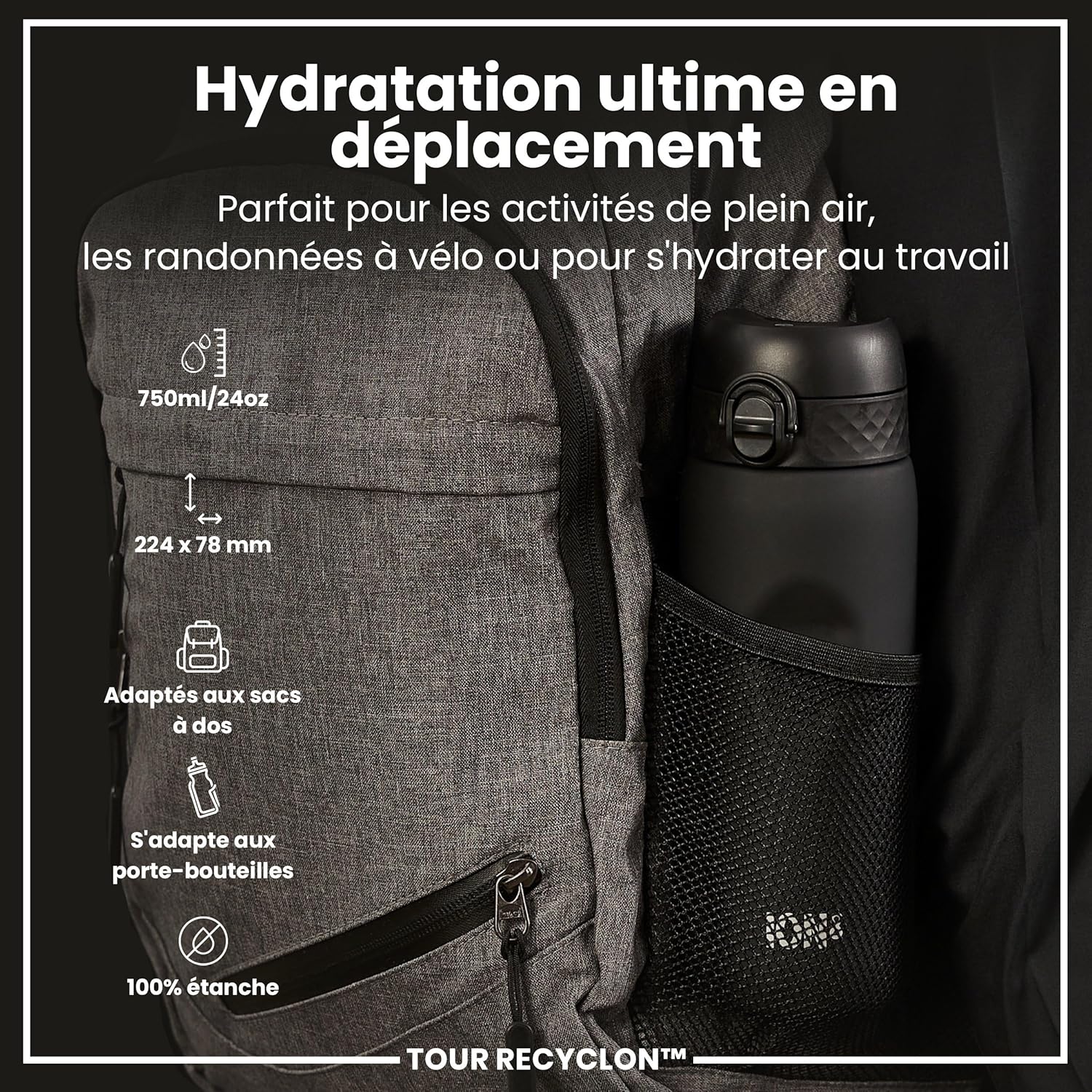 Thumbnail 1 de ION8 Gourde 750 ml – anti-fuite et facile à ouvrir pour le sport