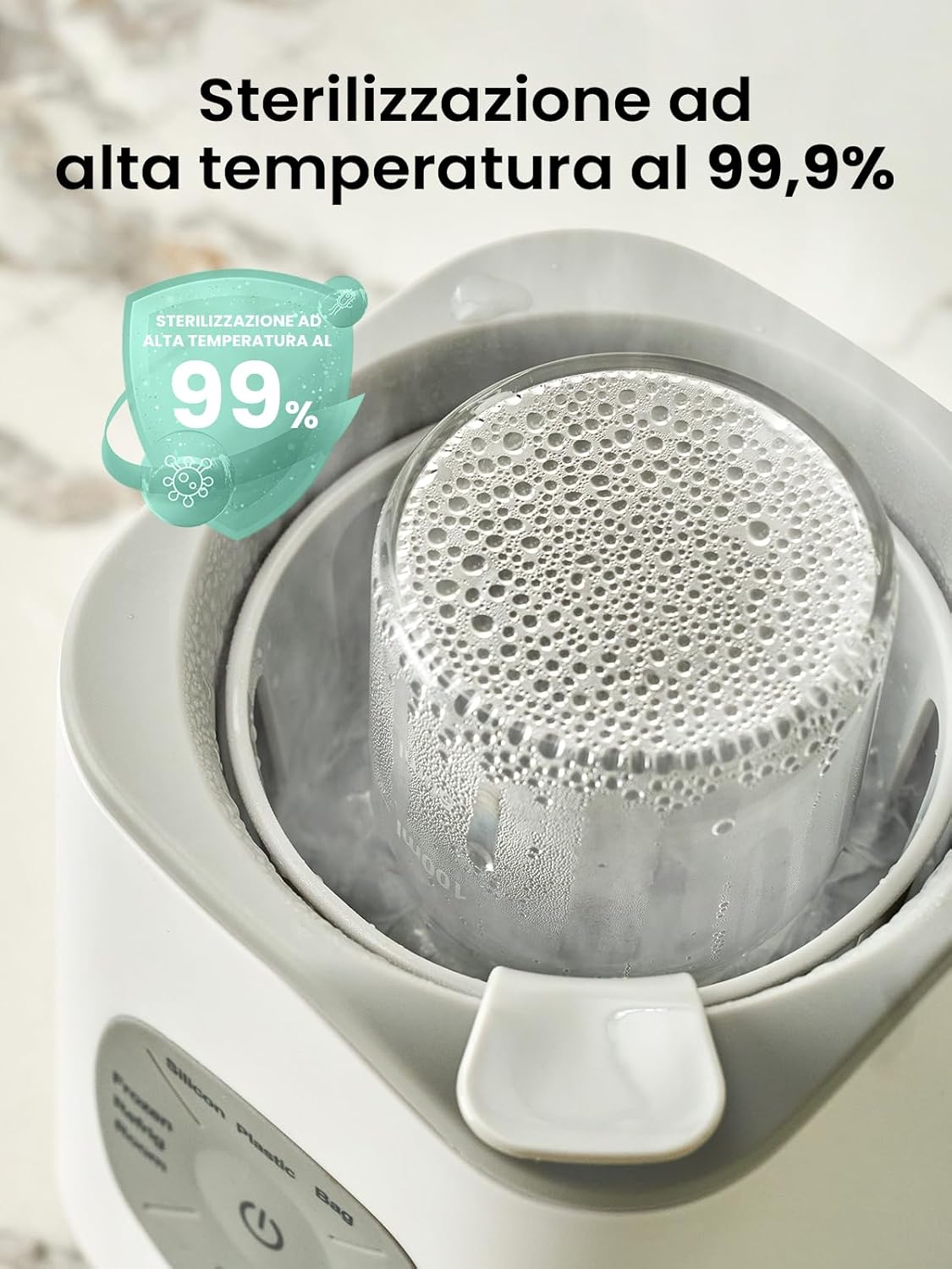 Detalle 2 de Scaldabiberon per bambini GROWNSY 10 in 1: riscaldamento rapido e controllo della temperatura