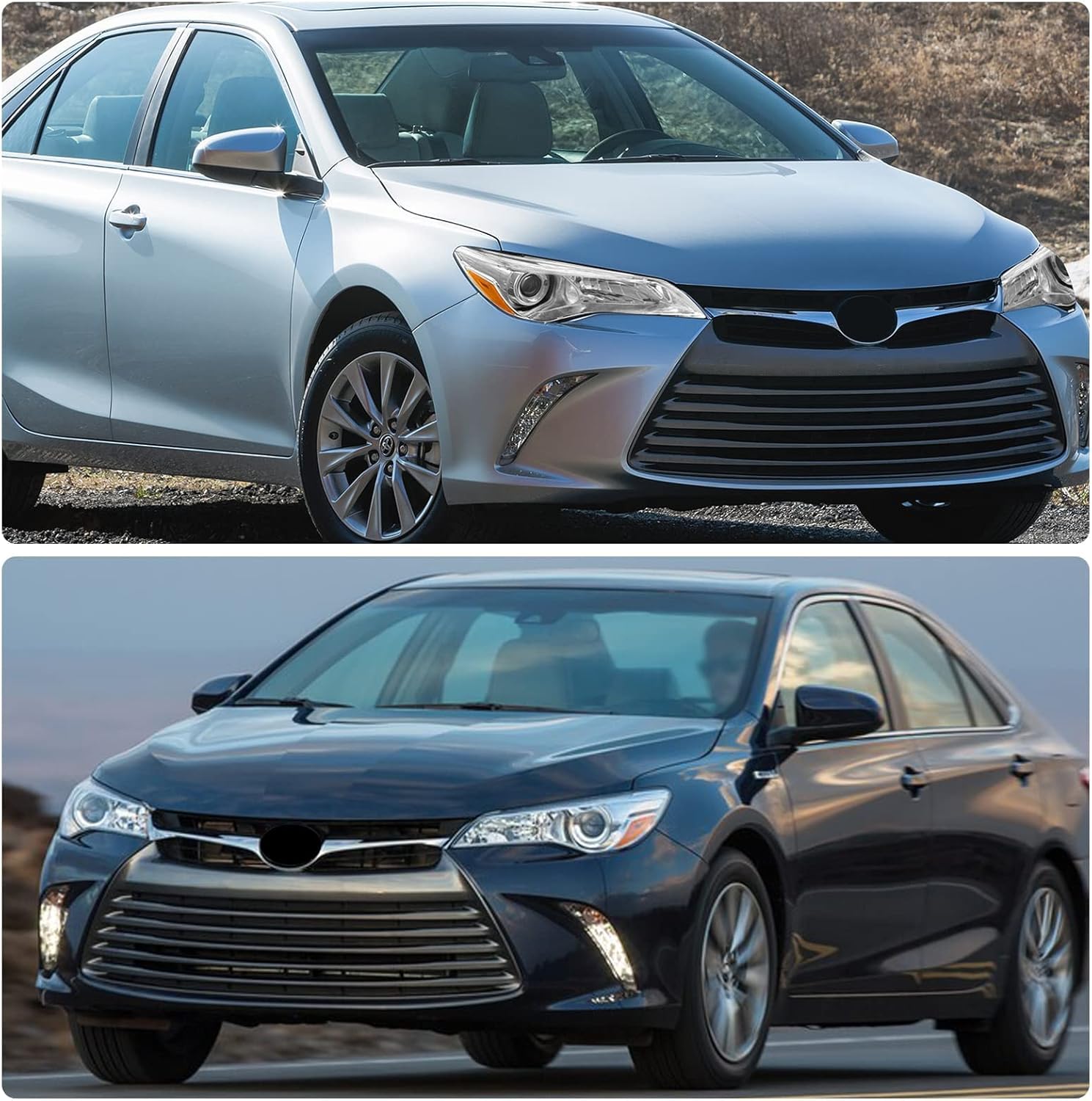 Thumbnail 2 de ADCARLIGHTS 2015-2017 Toyota Camry Headlight Assembly (Left & Right) Chrome Housing Pair — W/O Bulbs