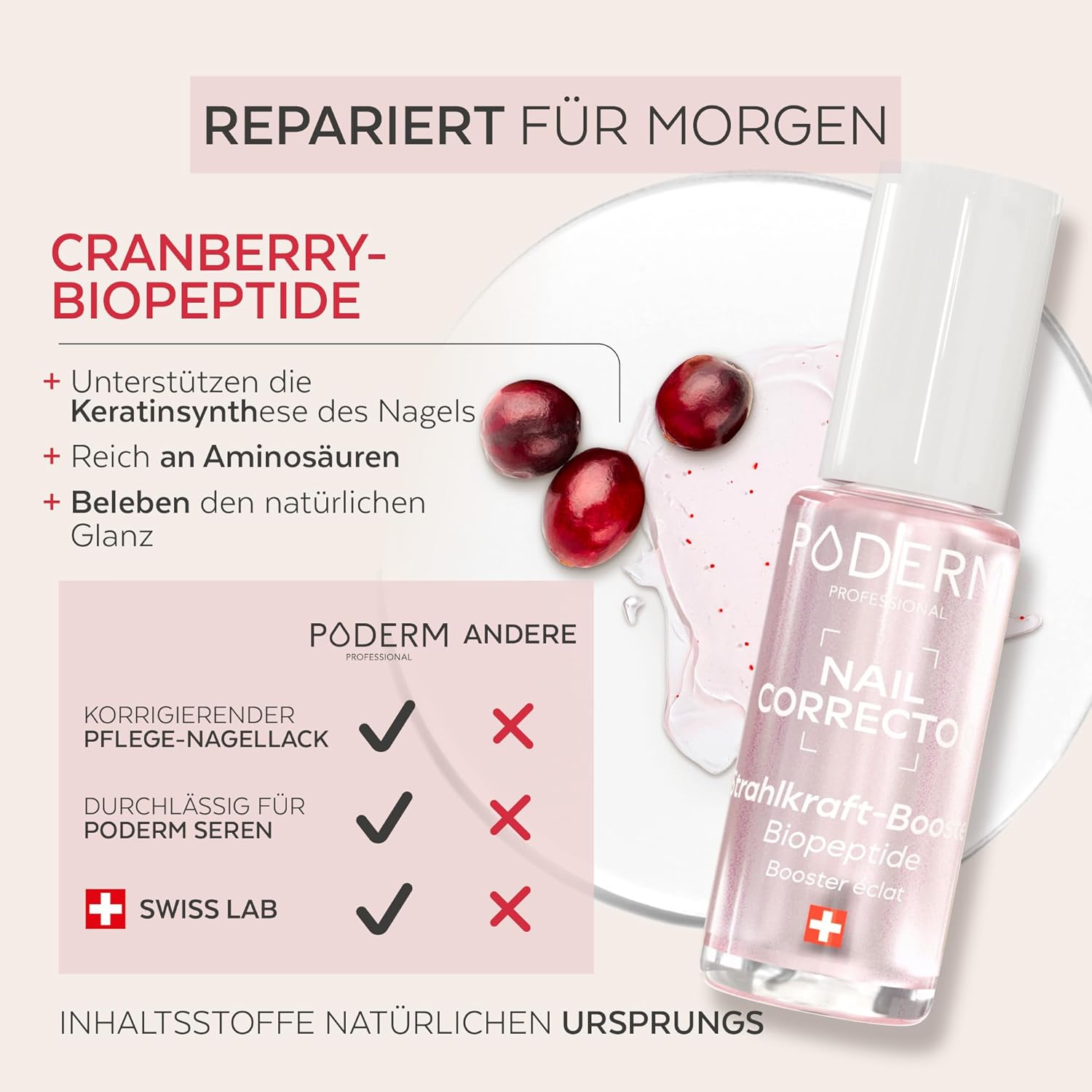 Thumbnail 3 de PODERM Korrigierender & Perfektionierender Pflege-Nagellack „Glanz-Booster“ (8 ml)