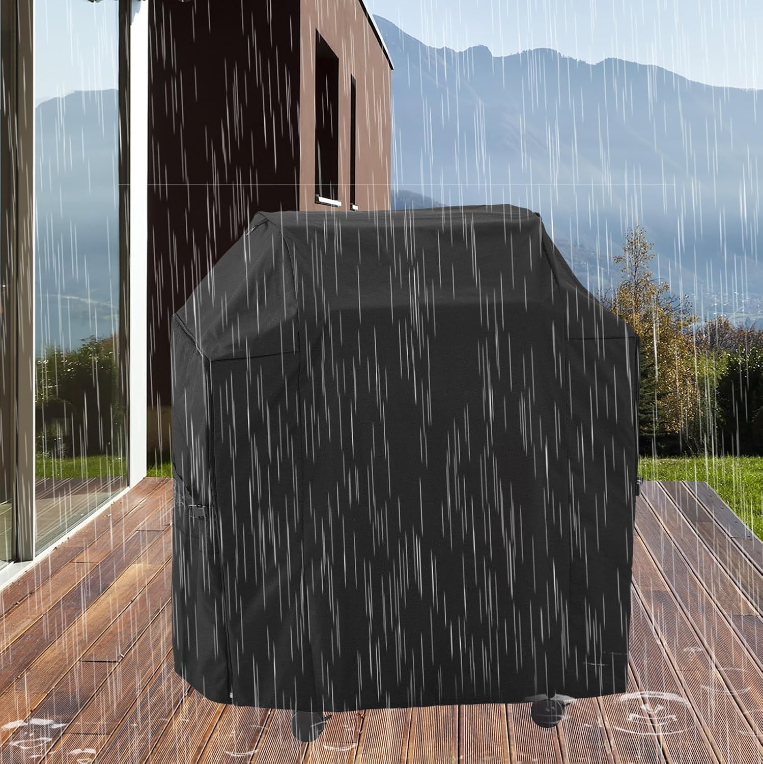 Thumbnail 6 de WELL GRILL Abdeckhaube für Rösle Videro G3/G3-S – 600D Wetterschutzabdeckung für Gasgrill (Schwarz)