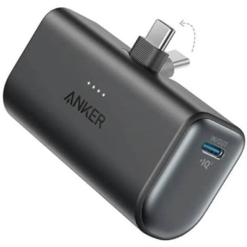 Detalle de Anker Nano Power Bank 22.5W 5000mAh – Negro con USB-C integrado