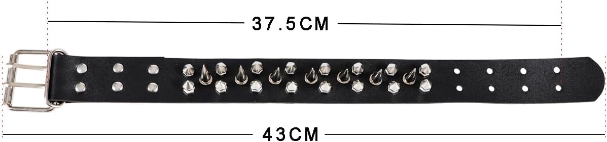 Thumbnail 3 de Manfnee Punk Gothic Halsband – PU Leder Halsreif mit Spike und Nieten
