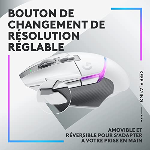 Detalle de Logitech G G502 X PLUS LIGHTSPEED: Souris gaming sans fil à performances réactives et RGB personnalisable