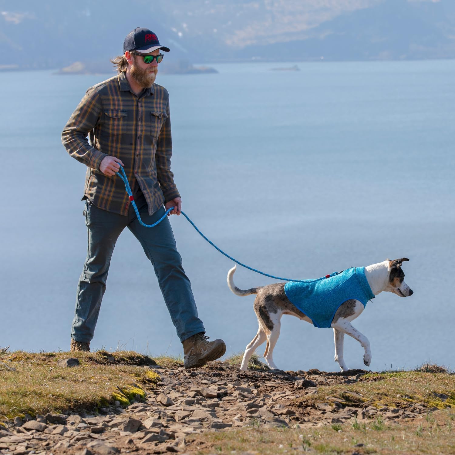Detalle de Kurgo K9 Core Hundepullover – Leichtes Fleece, 2-Wege-Reißverschluss, Größe S, Orange